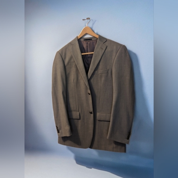 Men's PAUL FREDERICK Gray Wool Travel Blazer 40 Reg